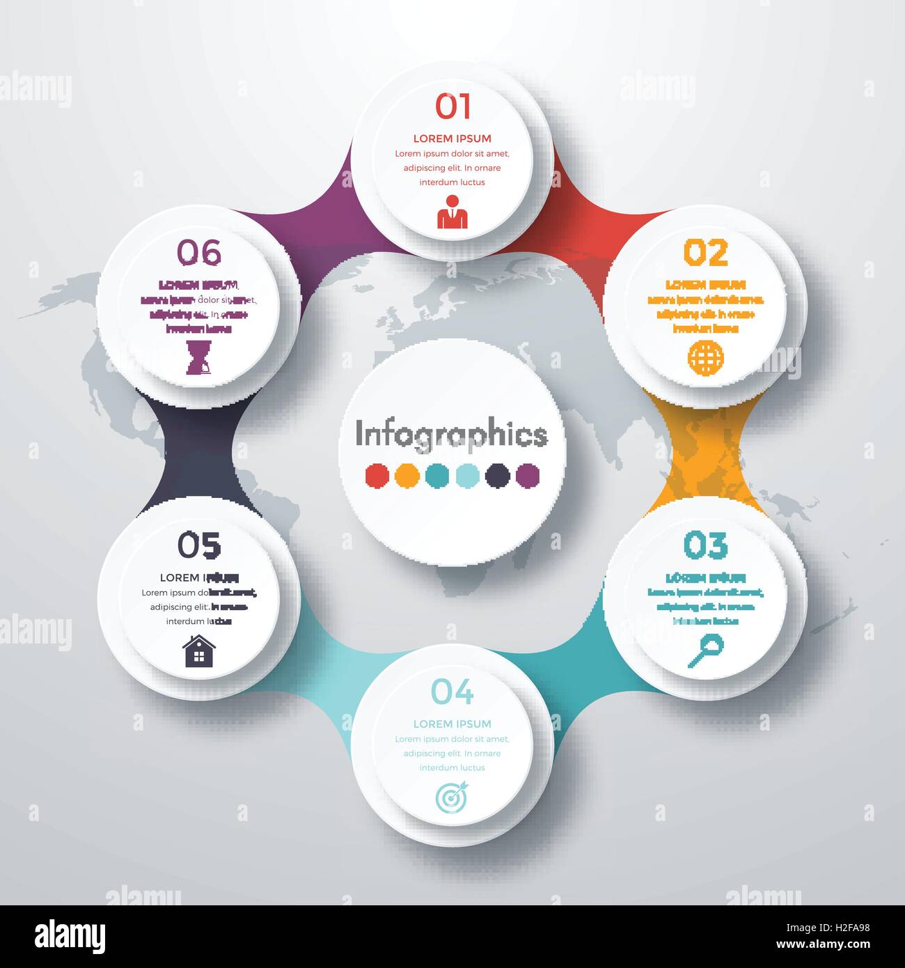 Infographic design with colored Stock Vector Image & Art - Alamy
