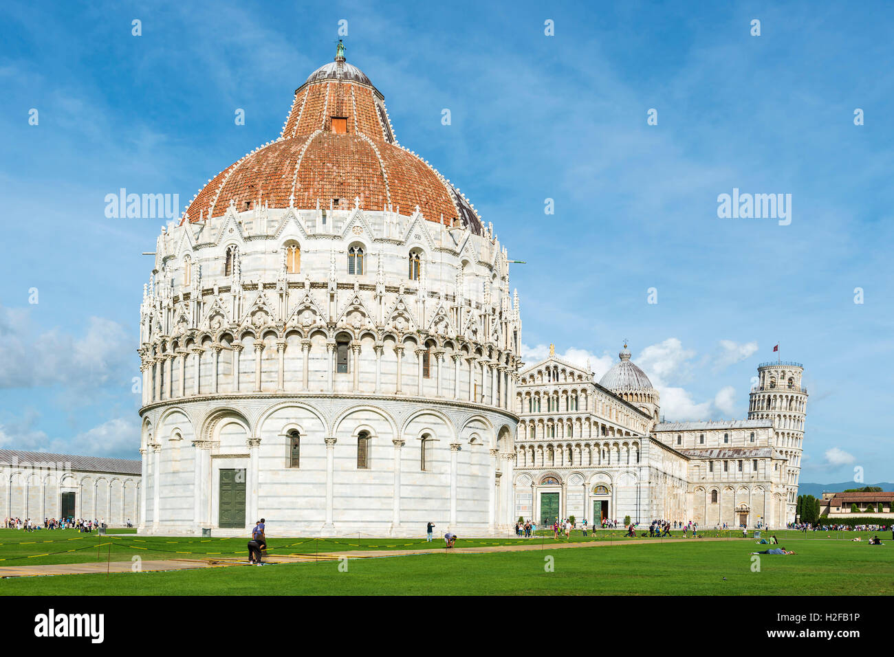 Baptistery Pisa Stock Photo