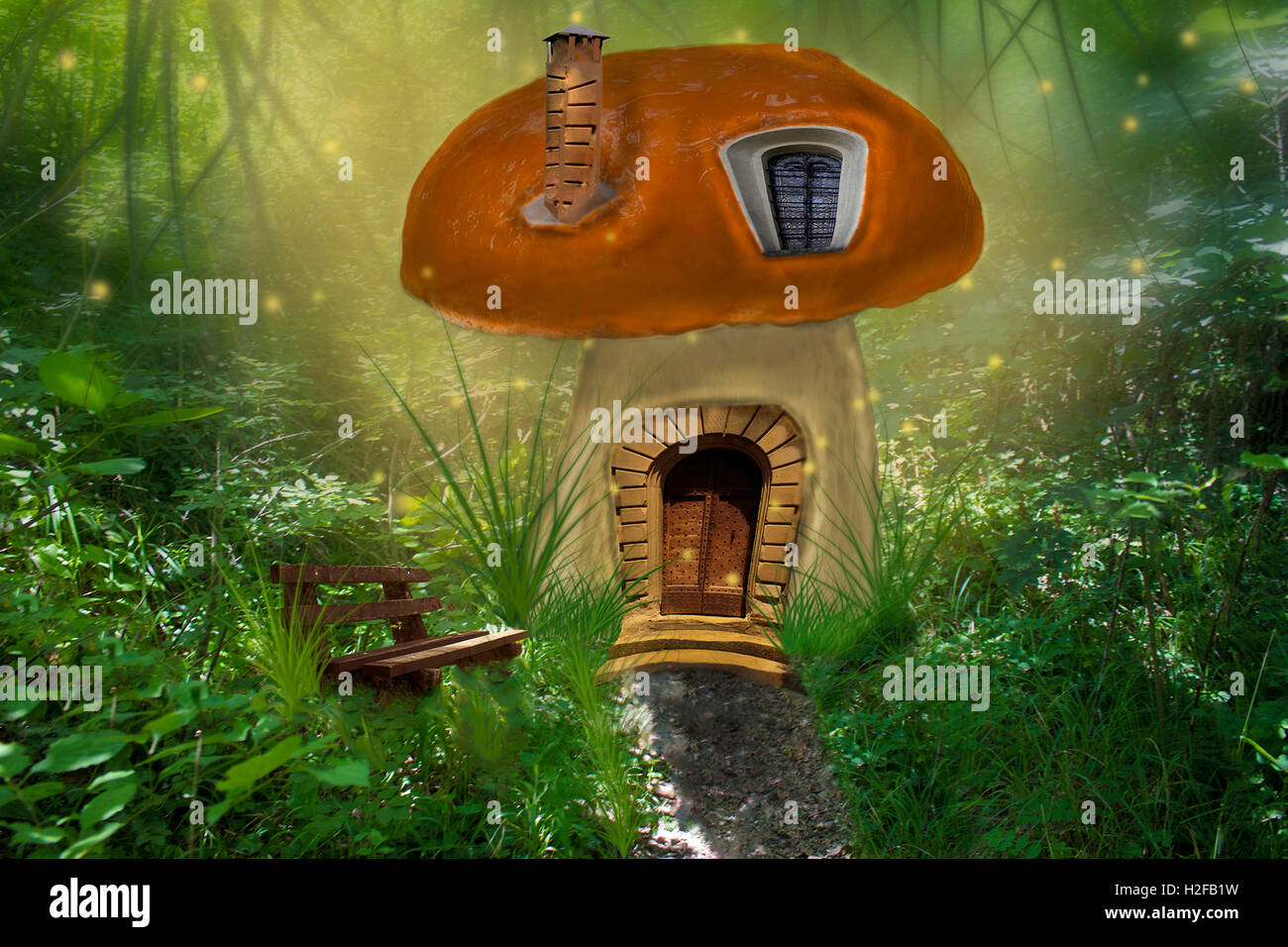 magic mushroom house Stock Photo Alamy