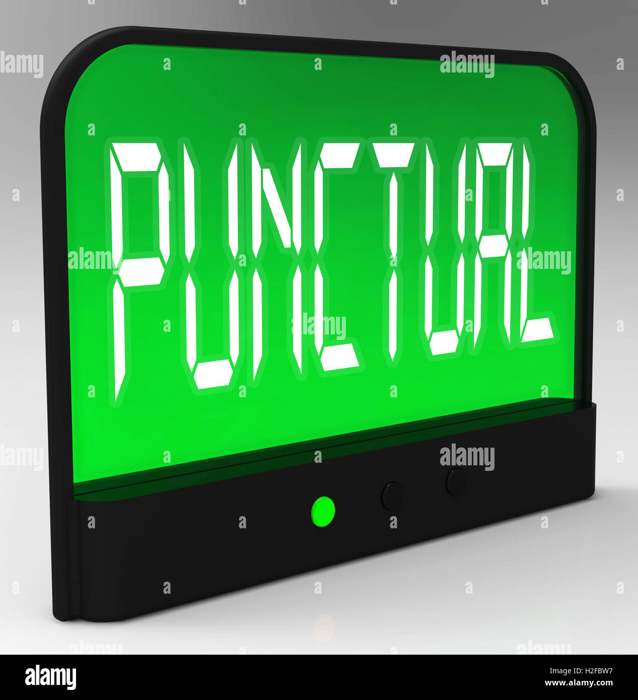 Punctual Clock Shows Timely And On Schedule Stock Photo Alamy