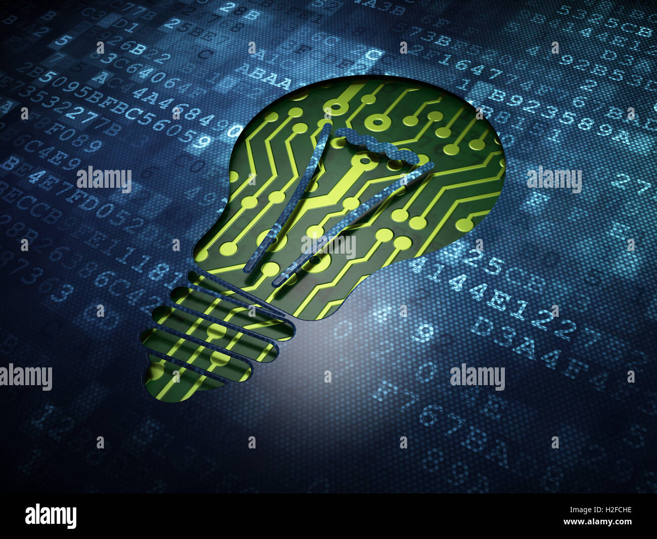 Finance concept: Light Bulb on digital screen background Stock Photo ...