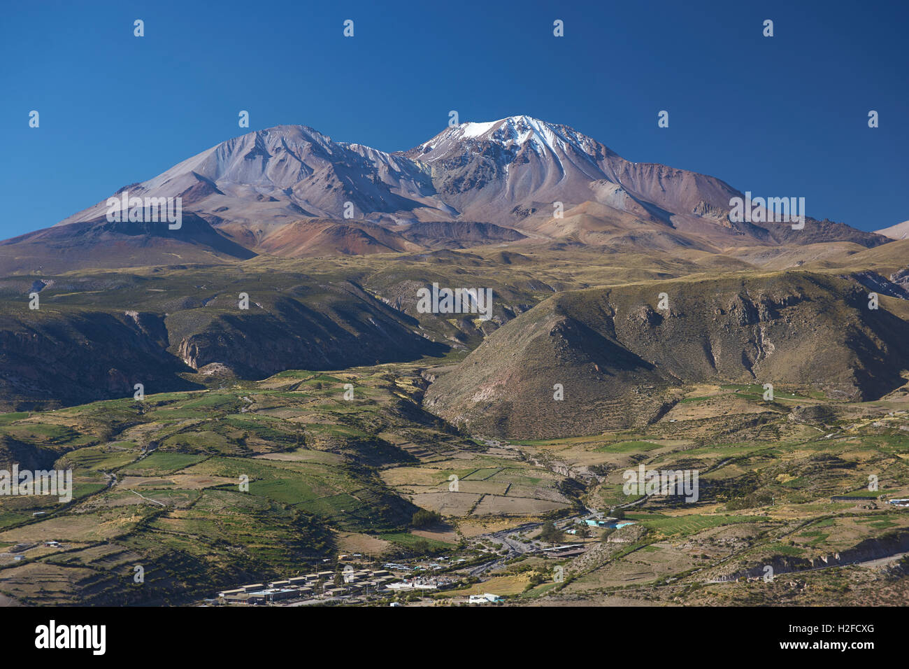 Small town of Putre on the Altiplano of northern Chile. Stock Photo
