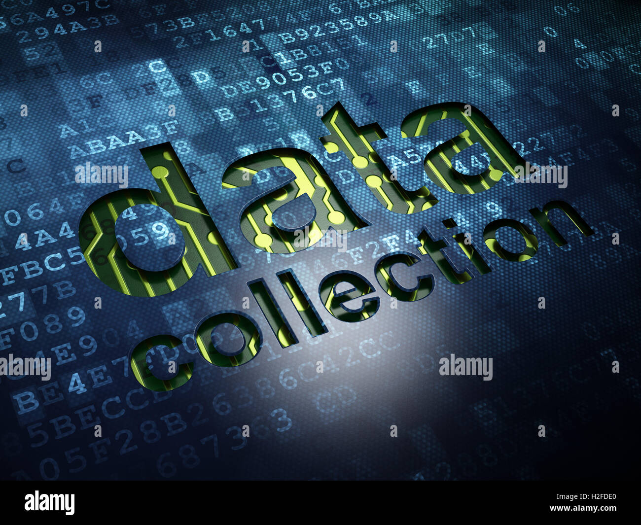 Information concept: Data Collection on digital screen background Stock ...