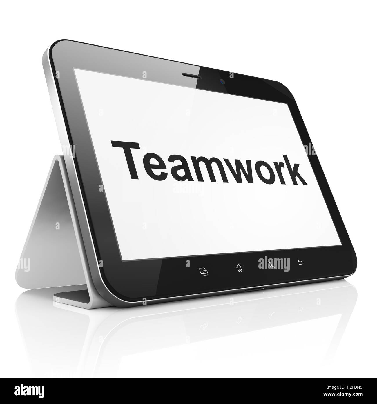 Business concept: Teamwork on tablet pc computer Stock Photo