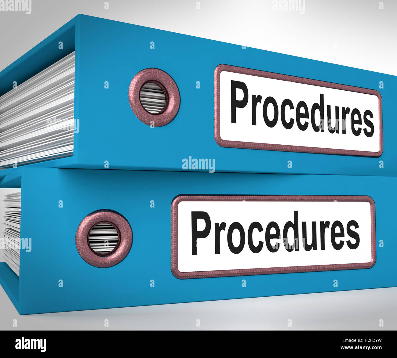 Procedures Folders Mean Correct Process And Best Practice Stock Photo