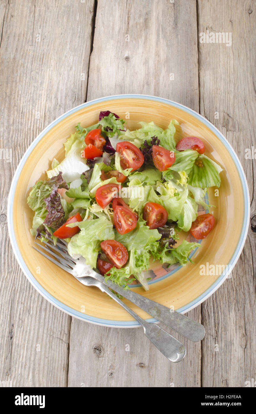 mixed salad with cherry tomatoes Stock Photo Alamy