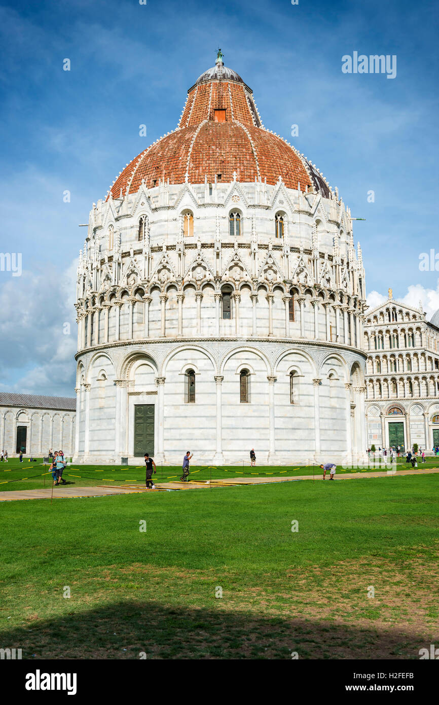 Baptistery Pisa Stock Photo