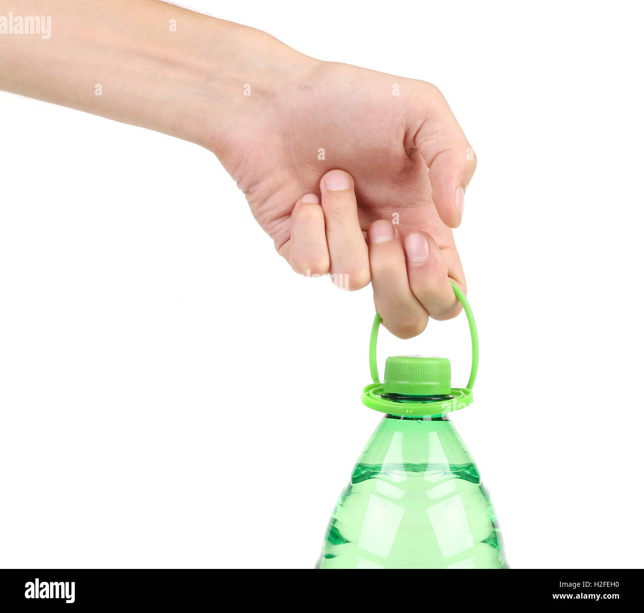 Hand holding plastic bottle Stock Photo Alamy