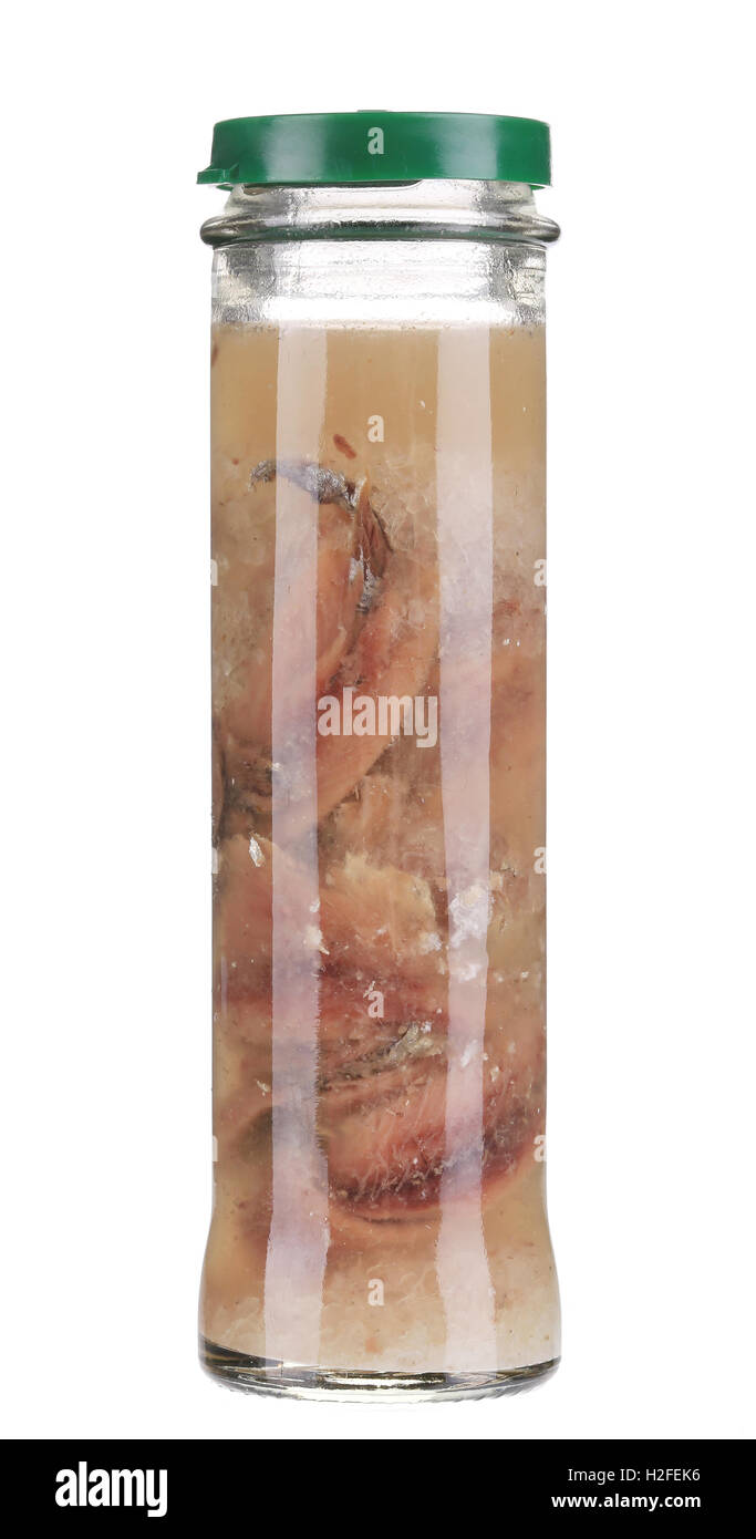jar of anchovy fillets Stock Photo Alamy