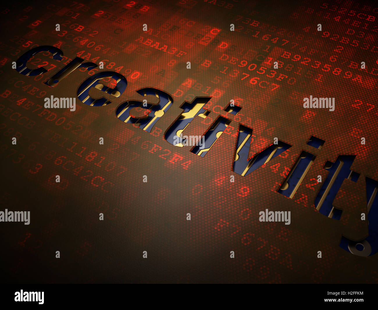 Marketing concept: Creativity on digital screen background Stock Photo