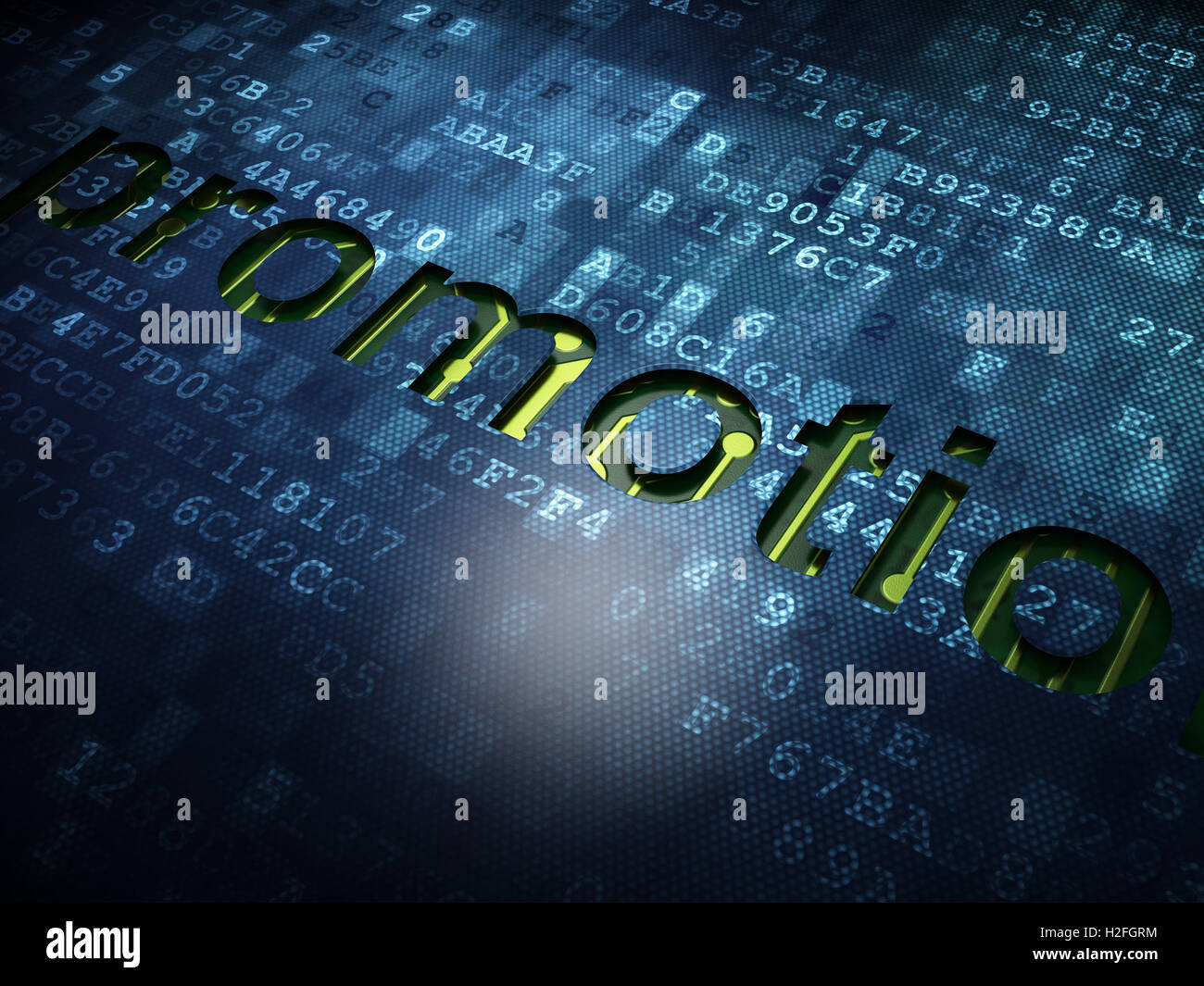 Advertising concept: Promotion on digital screen background Stock Photo ...