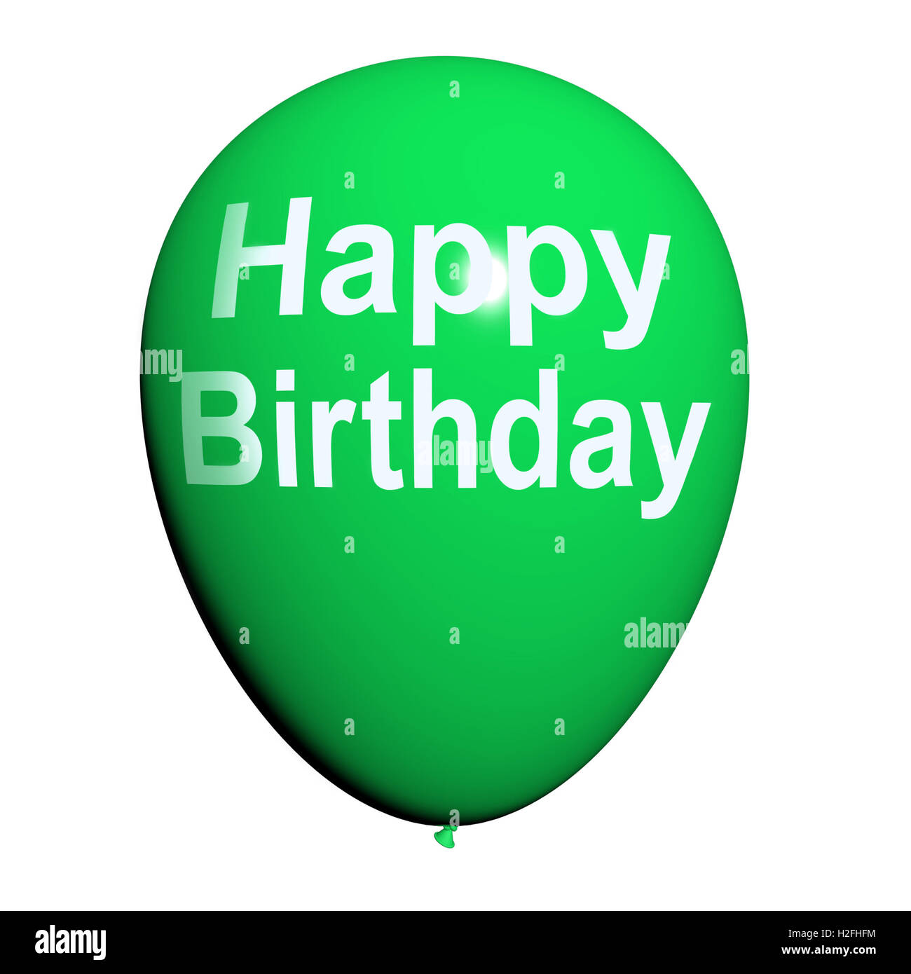 Happy Birthday Balloon Shows Cheerful Festivities and Parties Stock Photo