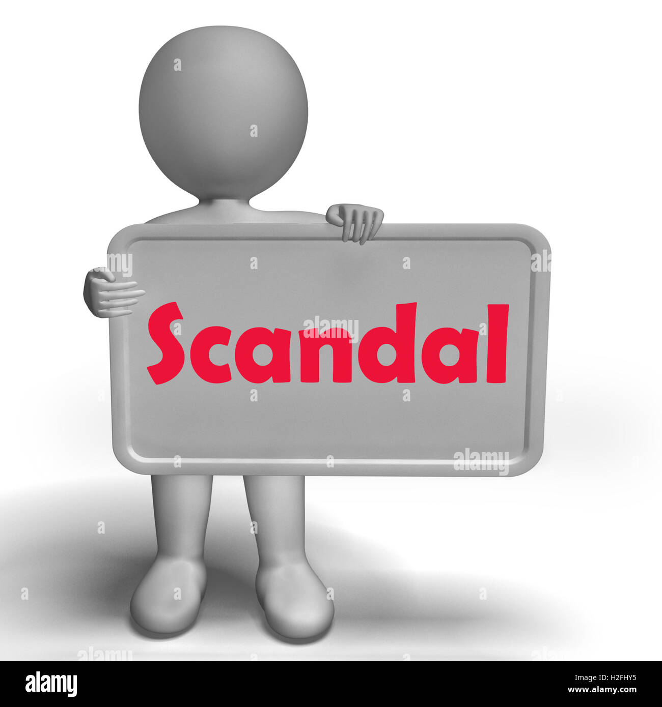 Scandal Sign Means Scandalous Act Or Disgrace Stock Photo