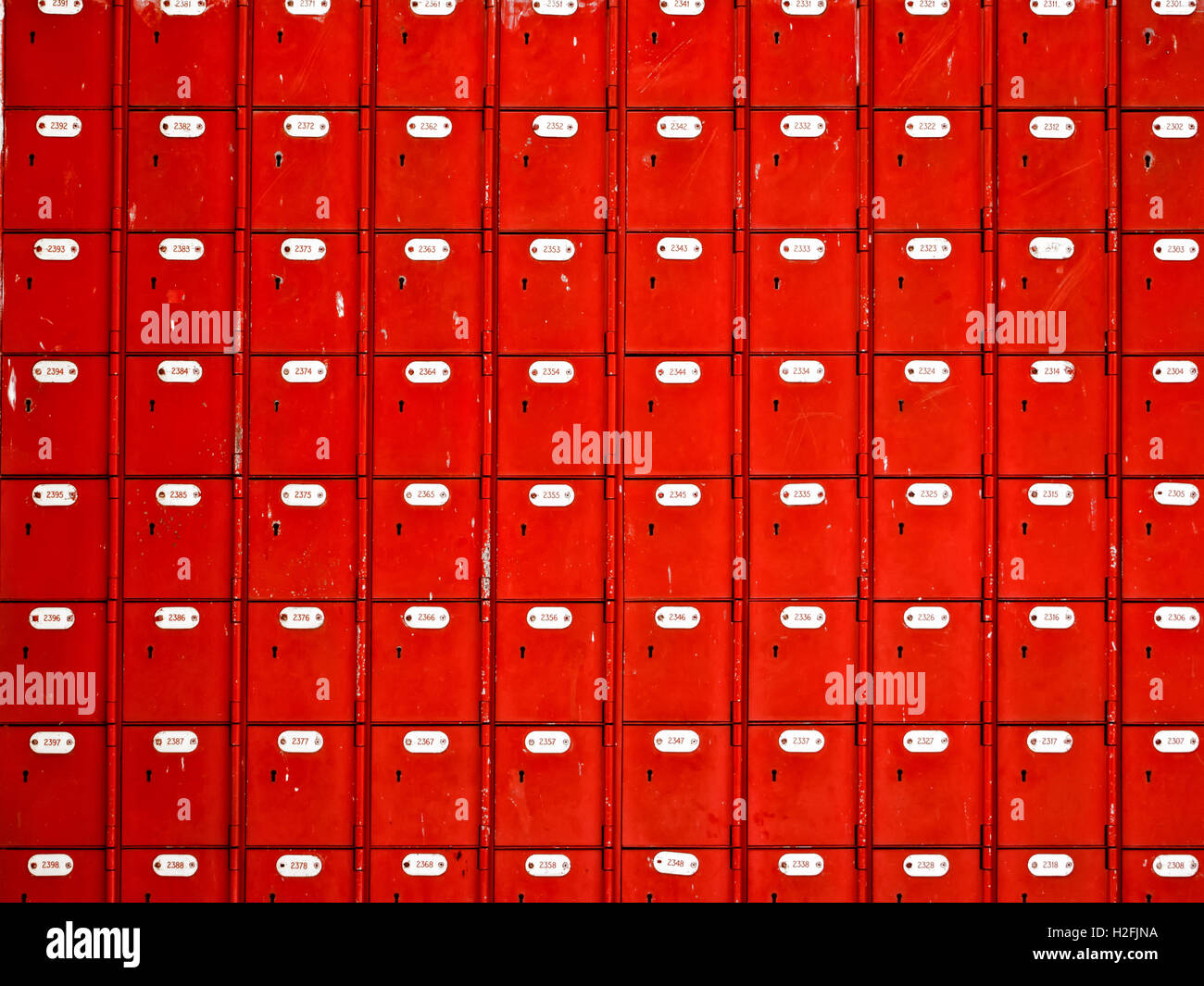 red mailboxes Stock Photo