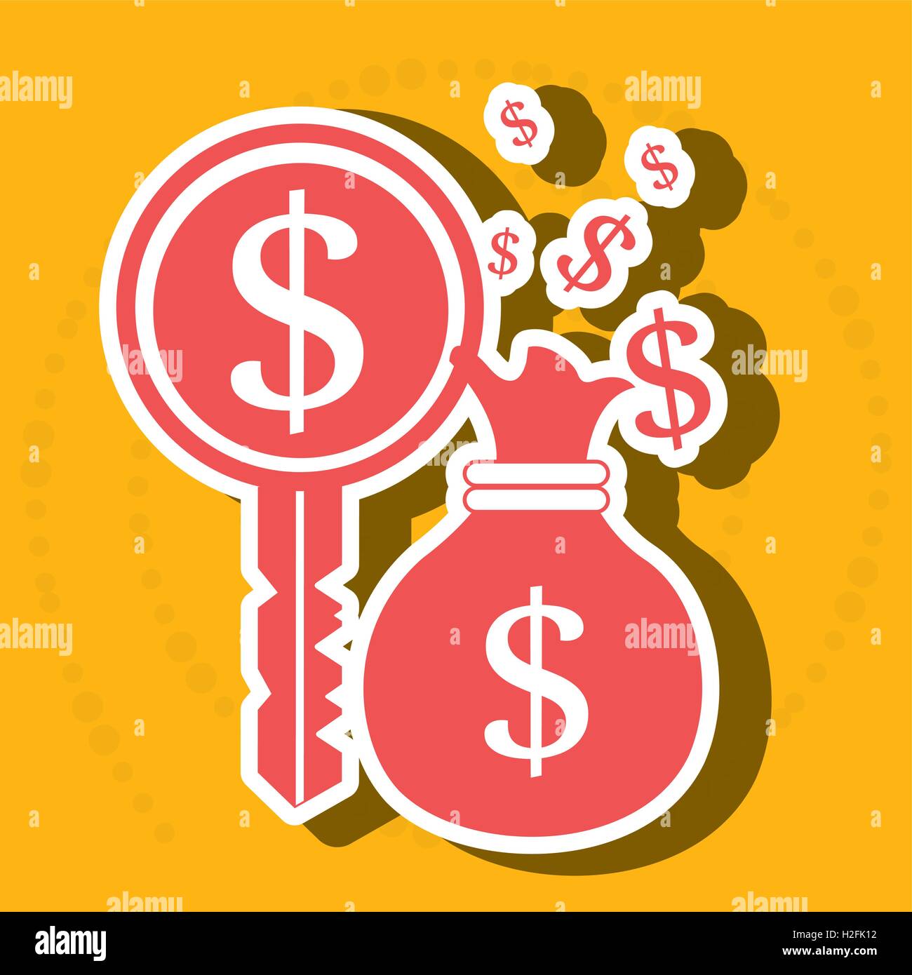 bag money dollar key Stock Vector Image & Art Alamy