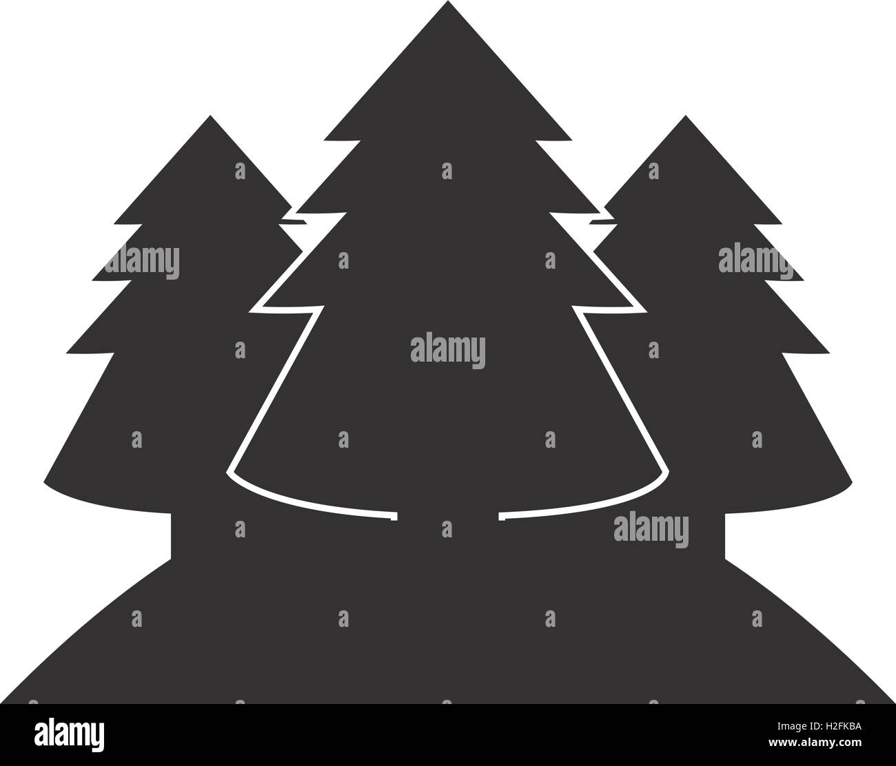 Isolated pine trees design Stock Vector Image & Art - Alamy