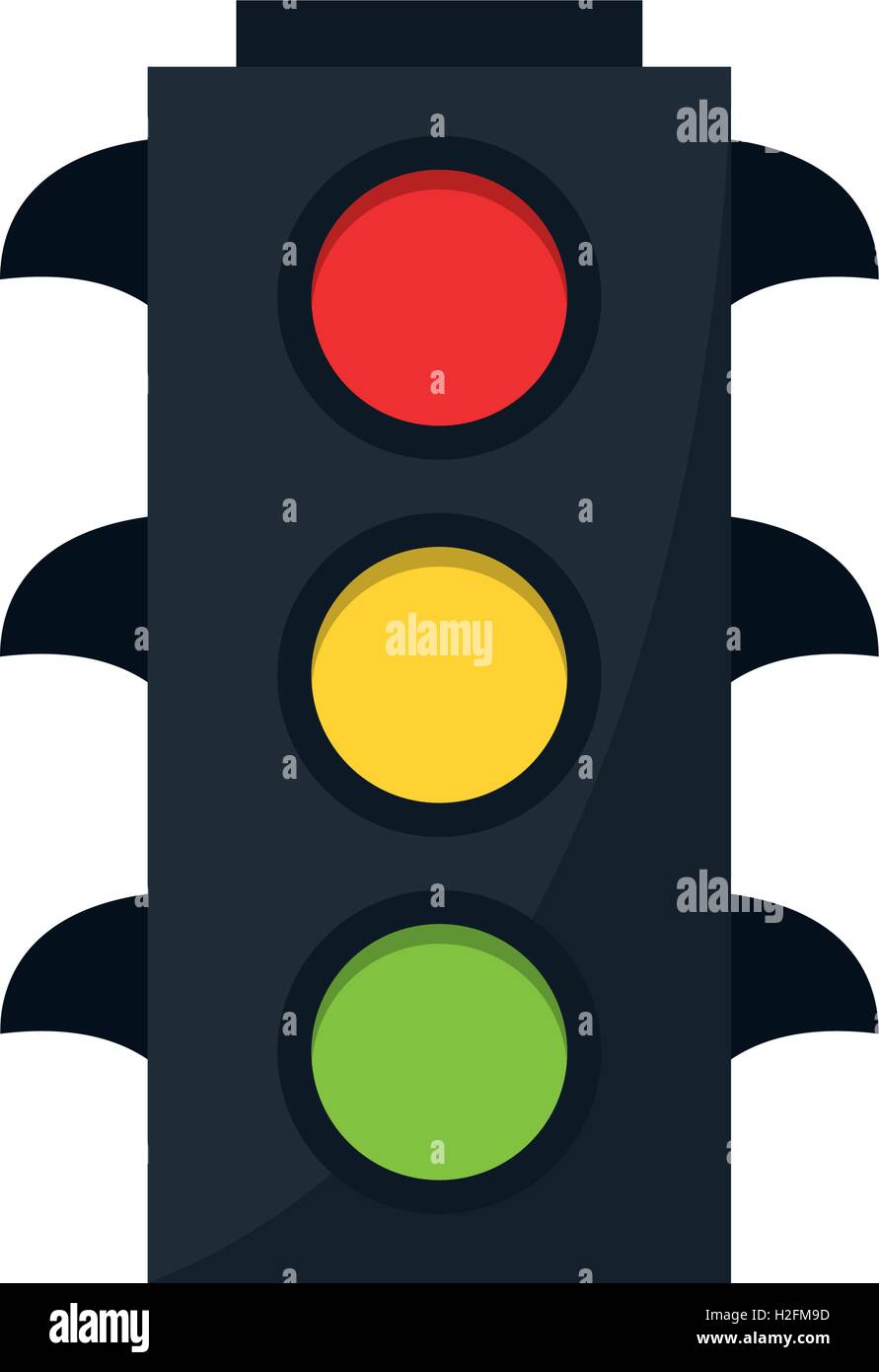 Isolated semaphore road sign design Stock Vector Image & Art - Alamy