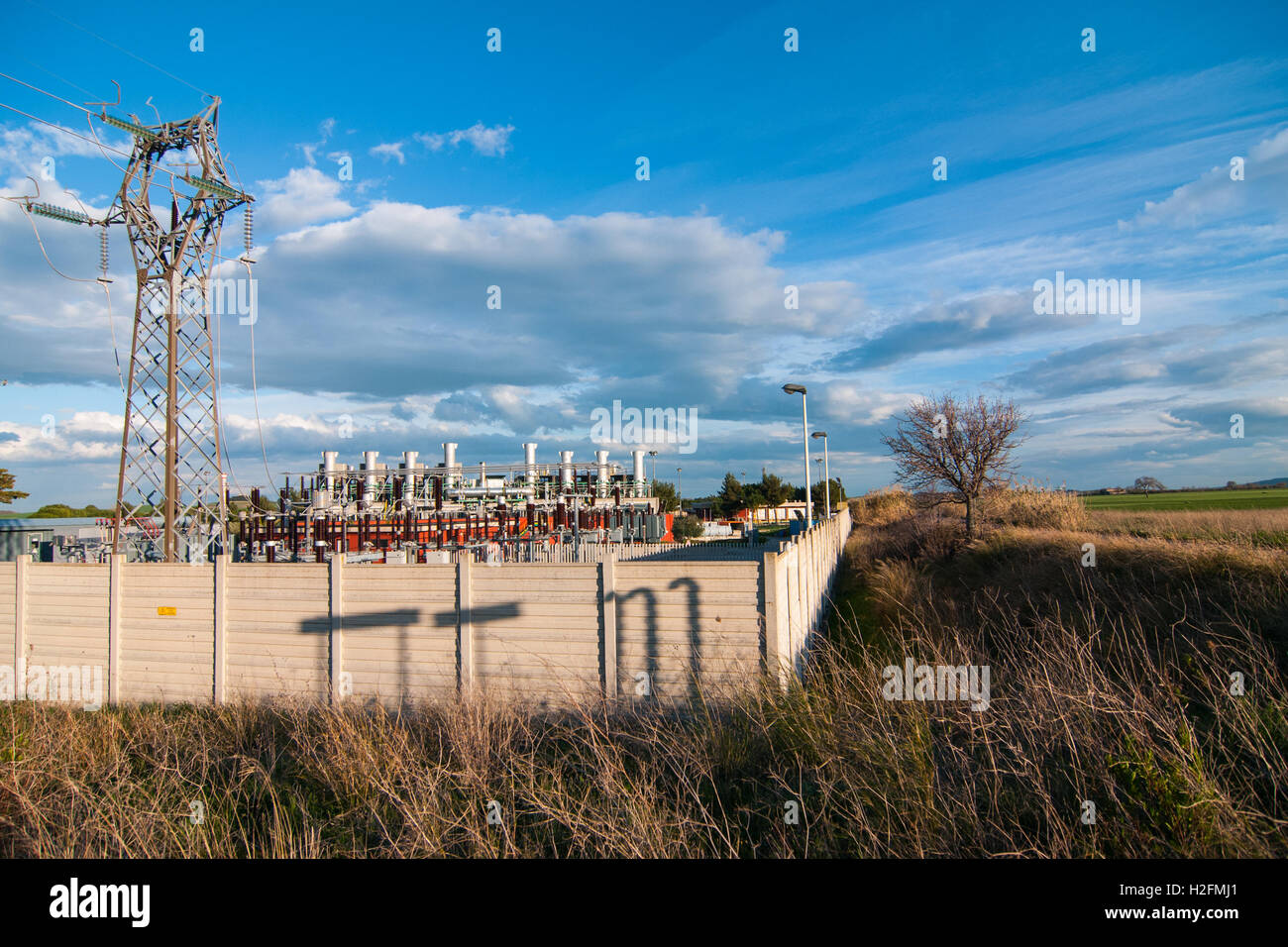 An oil refinery in Termoli, south of Italy. Stock Photo