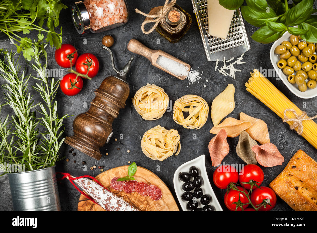 Italian food ingredients Stock Photo Alamy