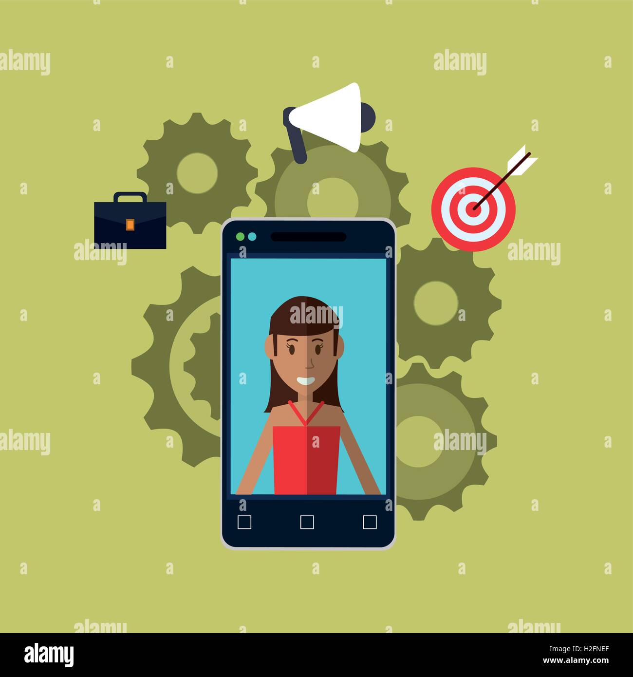 person with workforce related icons image Stock Vector Image & Art - Alamy
