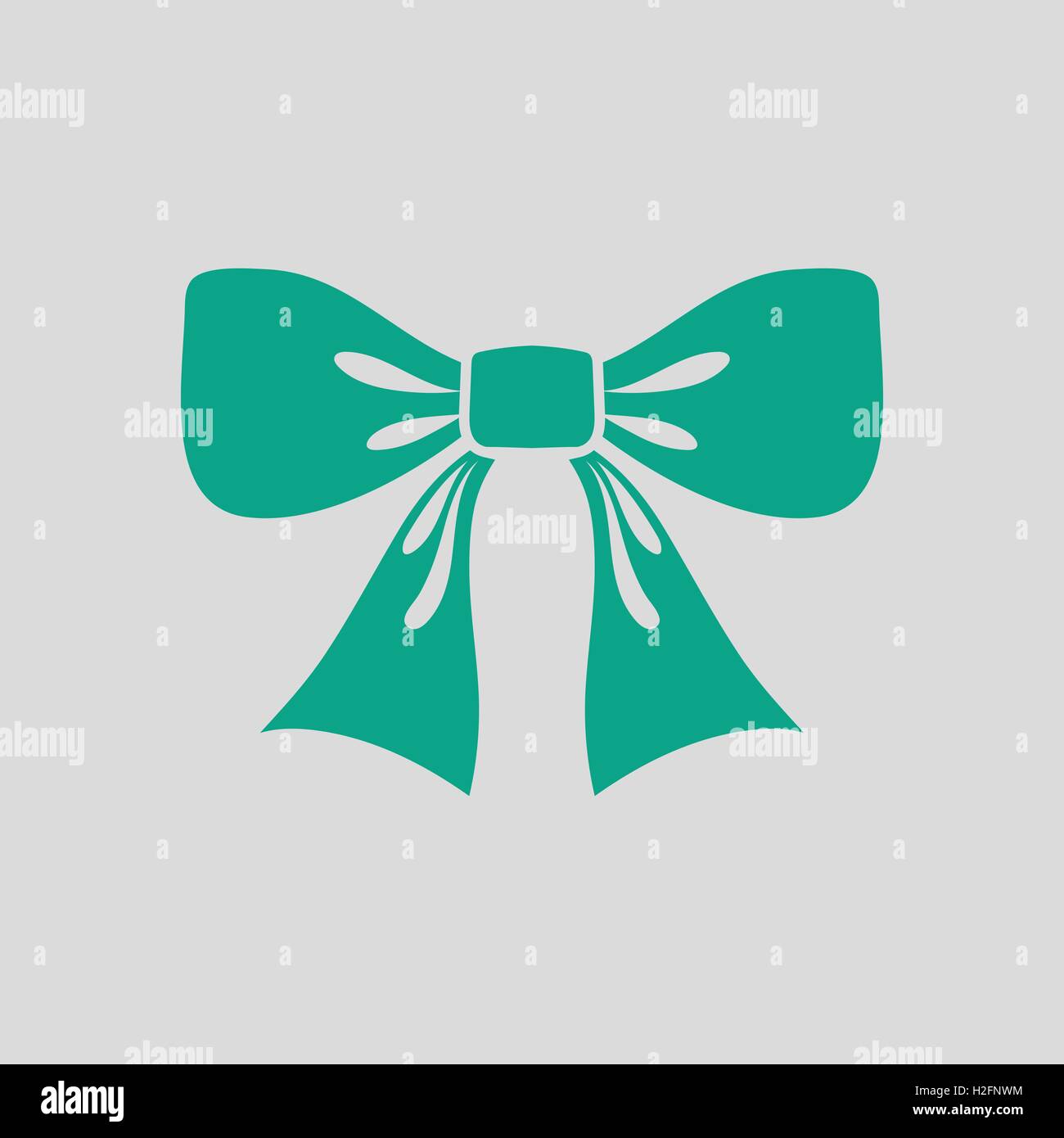 Party bow icon. Gray background with green. Vector illustration Stock