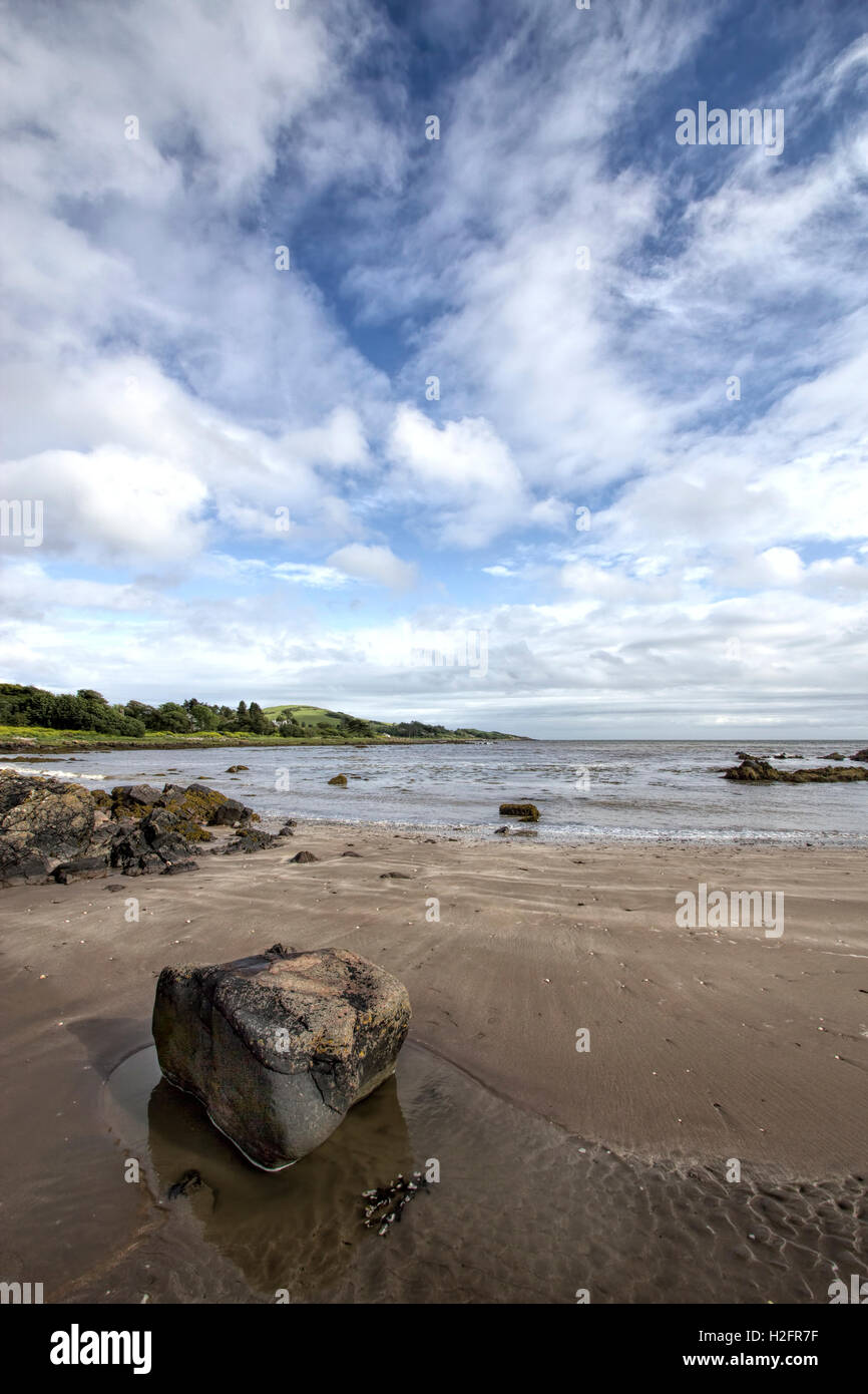 The small beach area at Rockcliffe near Dalbeattie,  Dumfires & Galloway Stock Photo