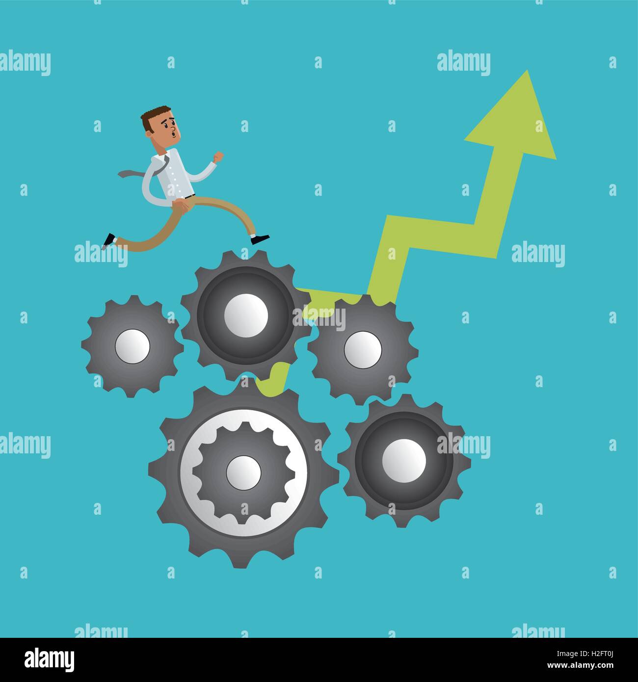person with workforce related icons image Stock Vector Image & Art - Alamy