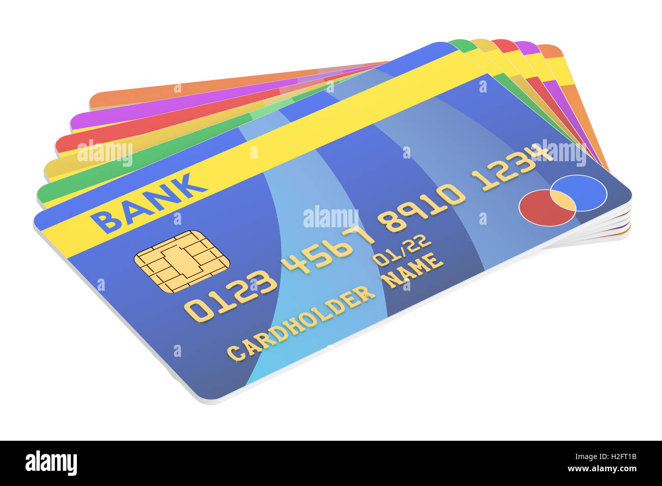 3d rendering bank cards hi-res stock photography and images - Alamy