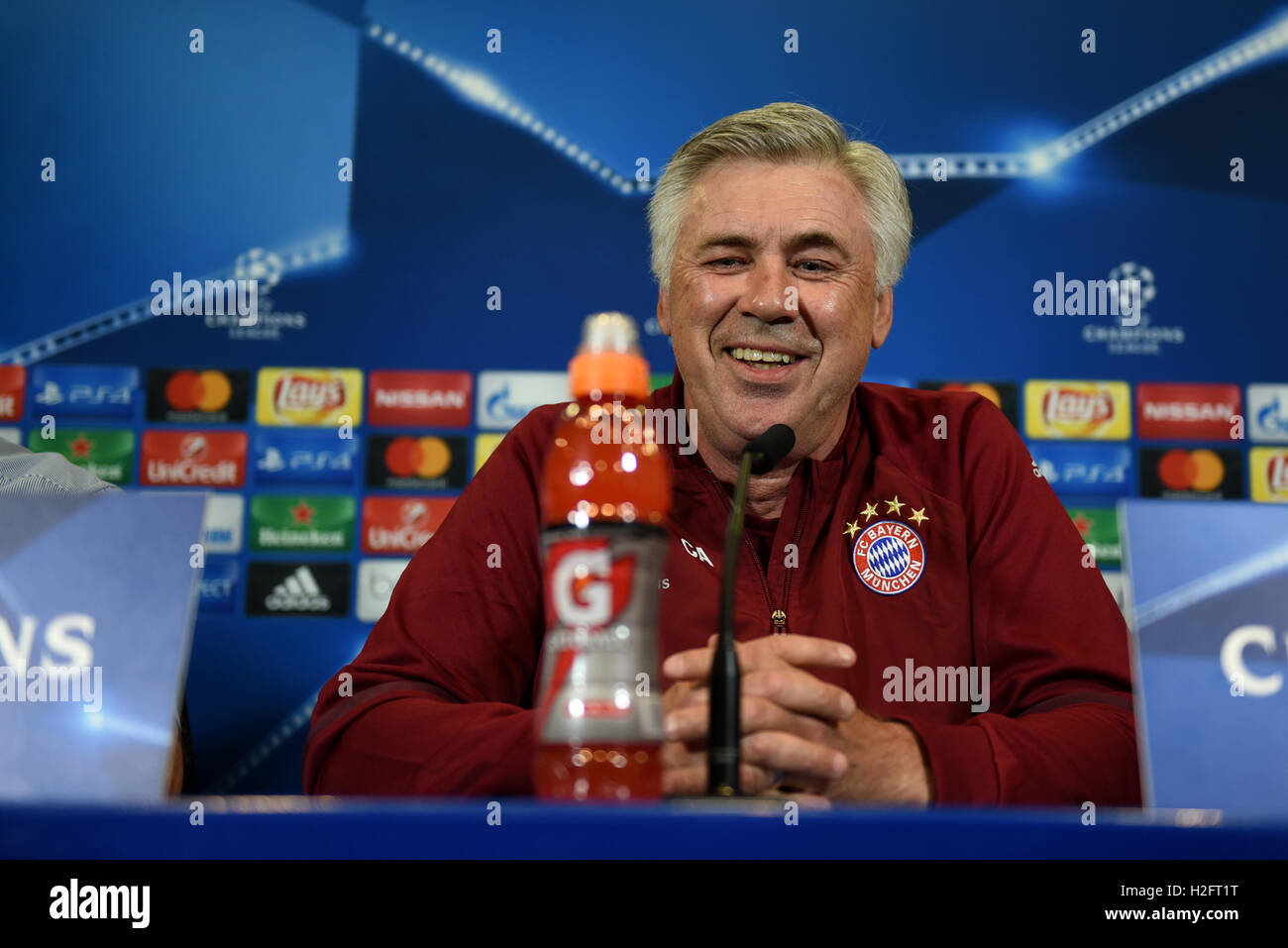 Madrid, Spain. 27th Sep, 2016. Bayern Munich's coach Carlo Ancelotti ...
