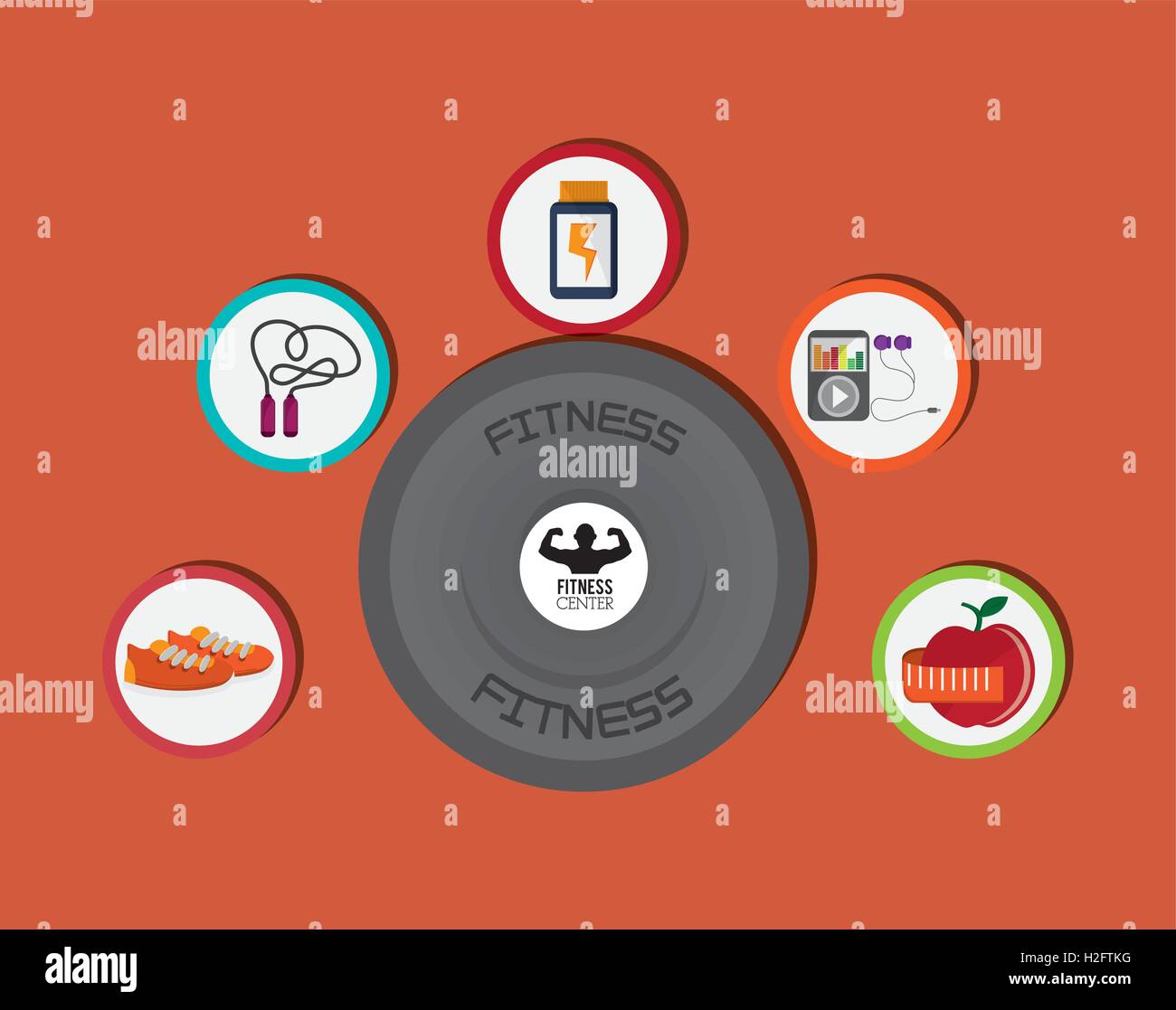fitness lifestyle related icons image Stock Vector Image & Art - Alamy