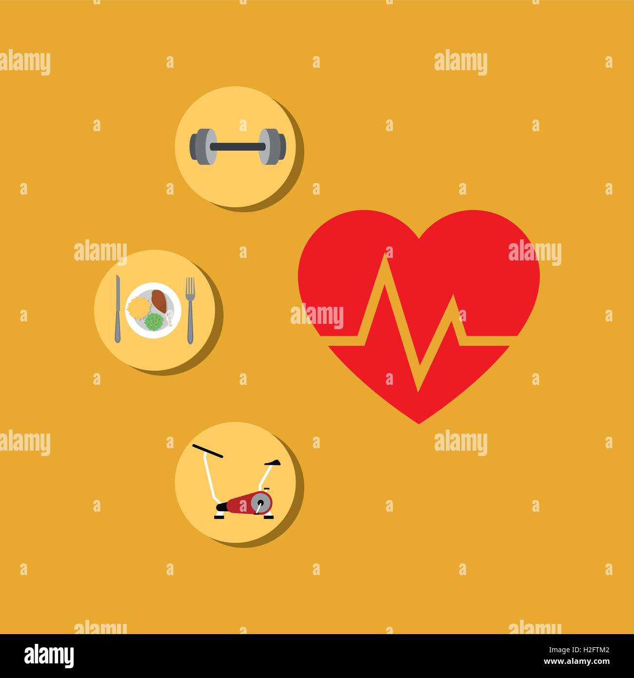 fitness lifestyle related icons image Stock Vector Image & Art - Alamy