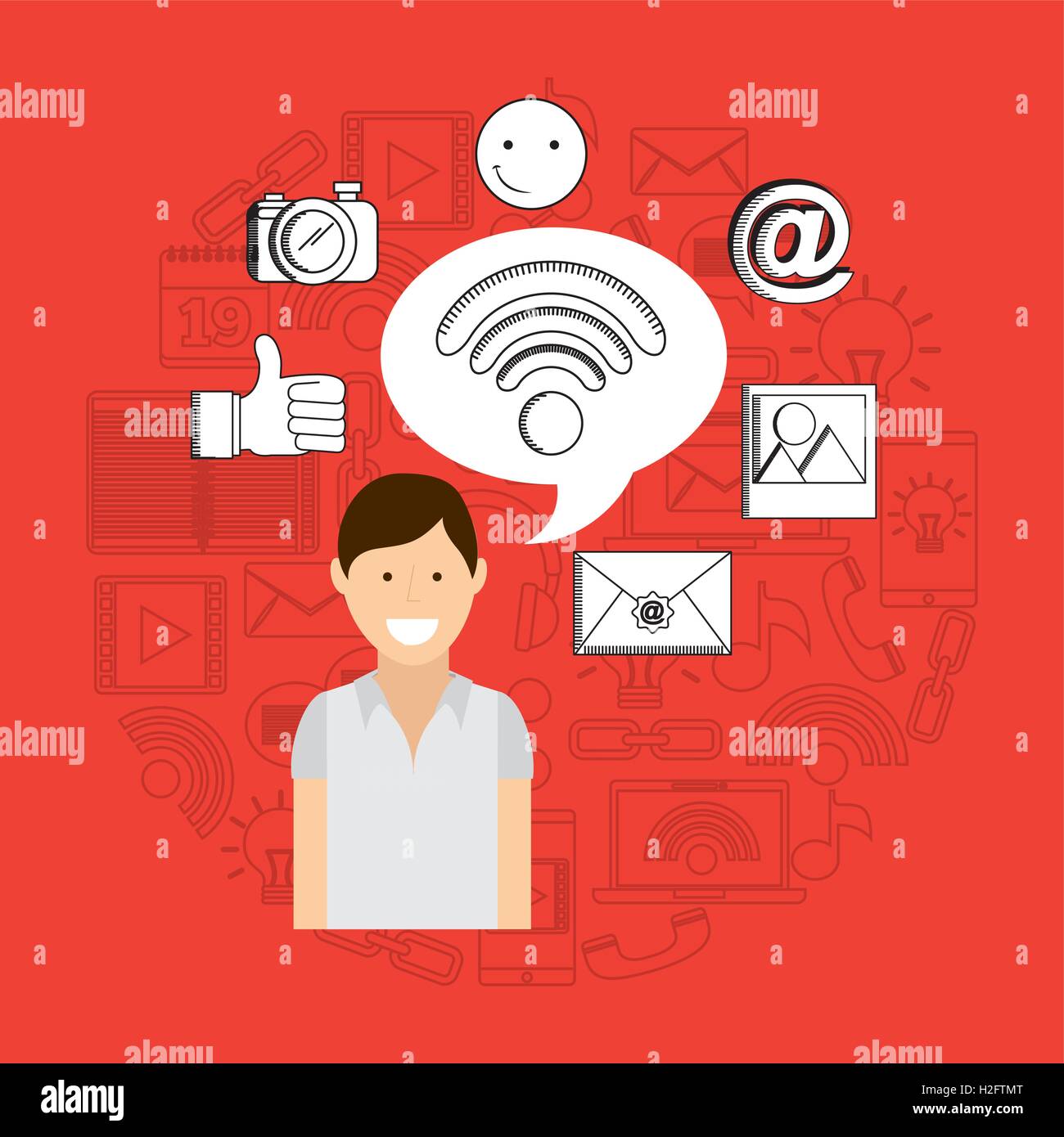 person user social media icons Stock Vector Image & Art - Alamy