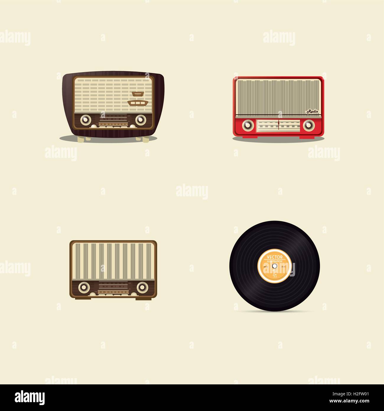 retro radio image Stock Vector Image & Art - Alamy