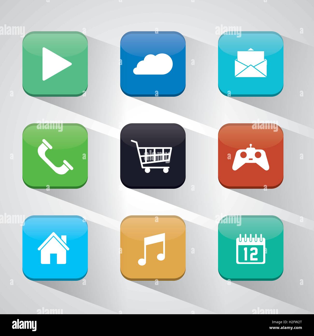 Apps and frames icon set Stock Vector Image & Art - Alamy