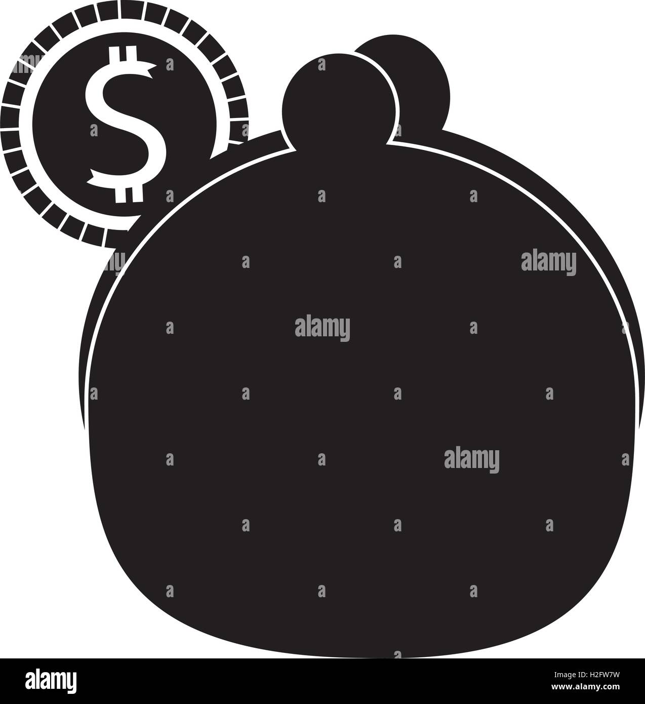 money bag coins finance icon Stock Vector Image & Art - Alamy