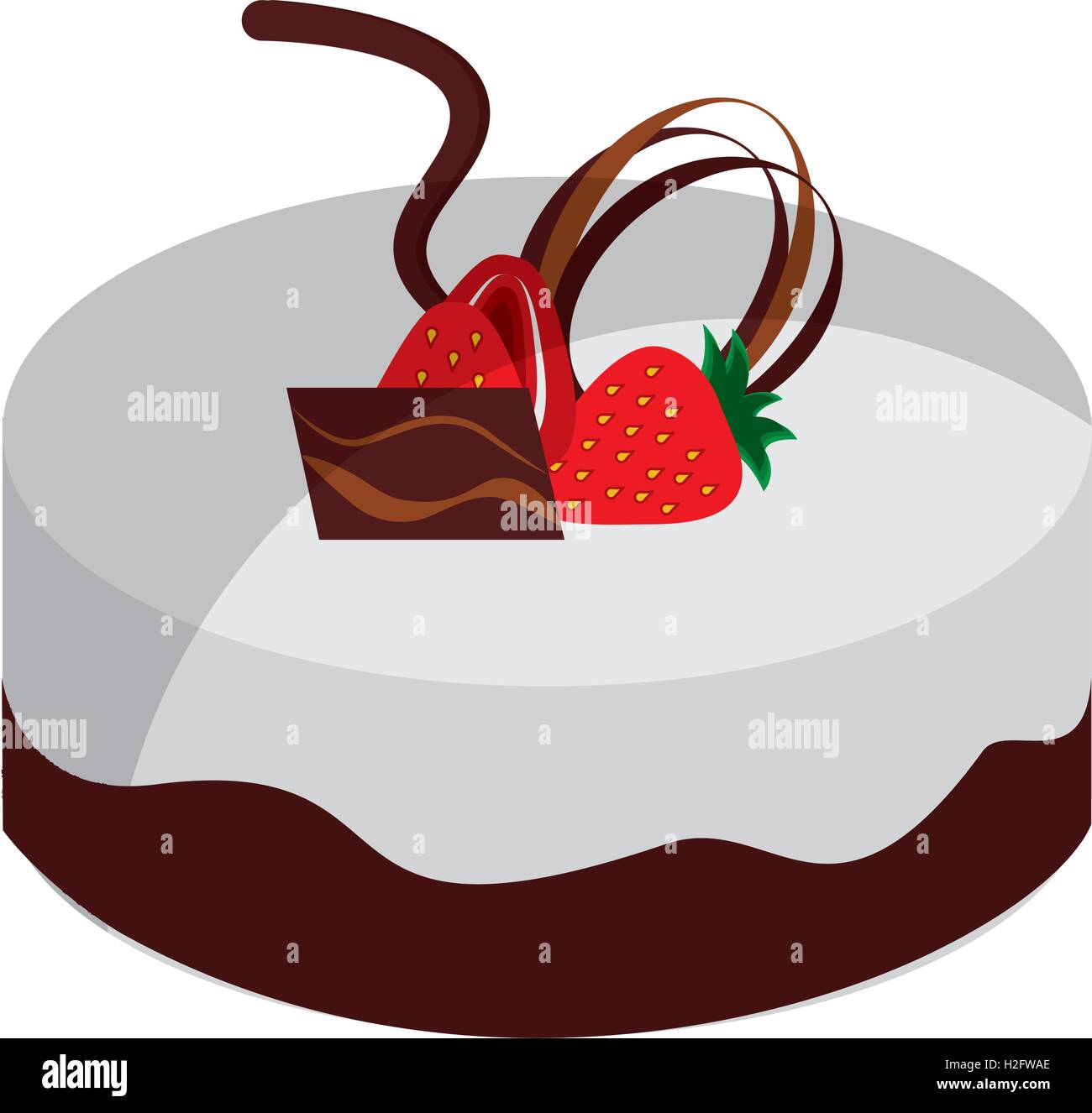 delicious sweet cake icon Stock Vector Image & Art - Alamy