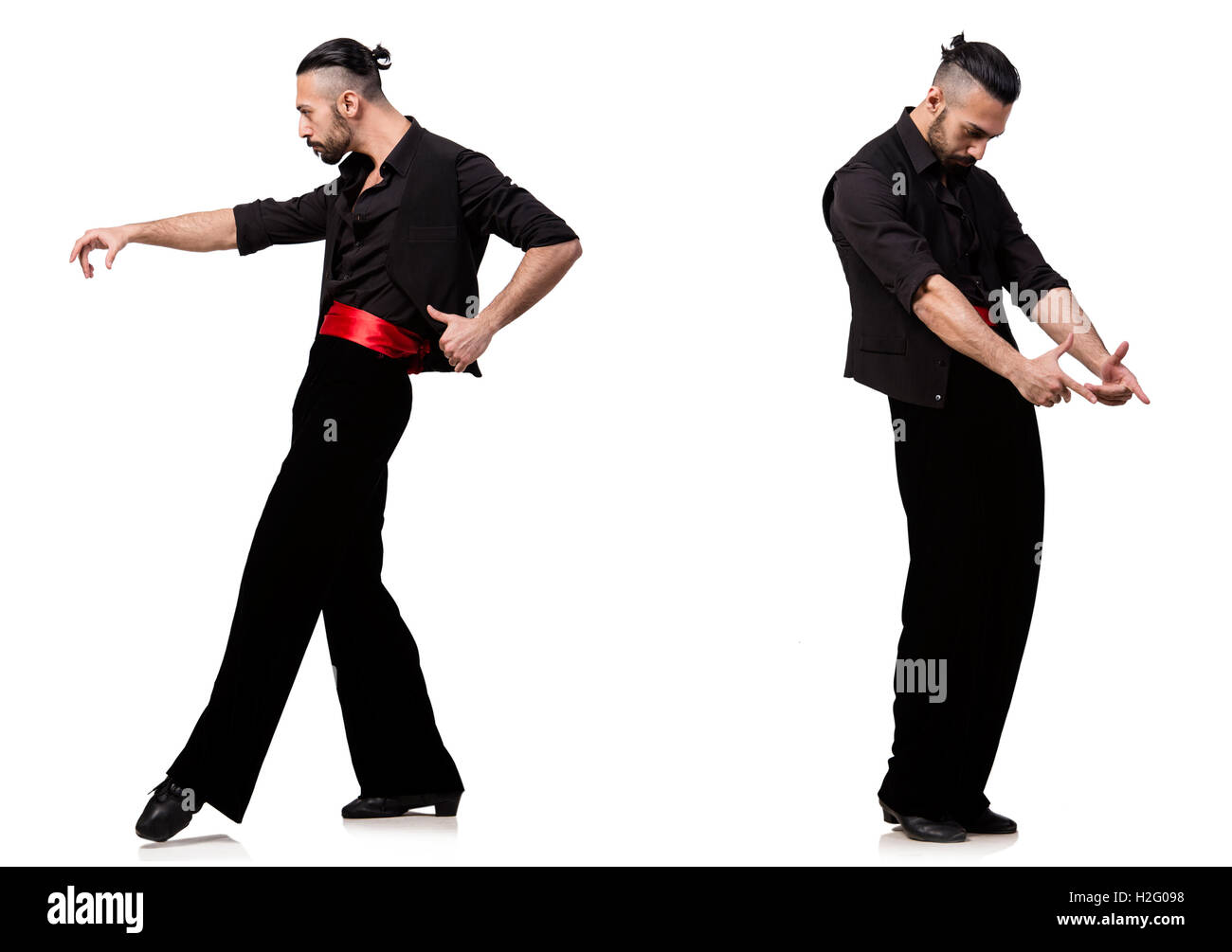 Spanish dancer in various poses on white Stock Photo Alamy