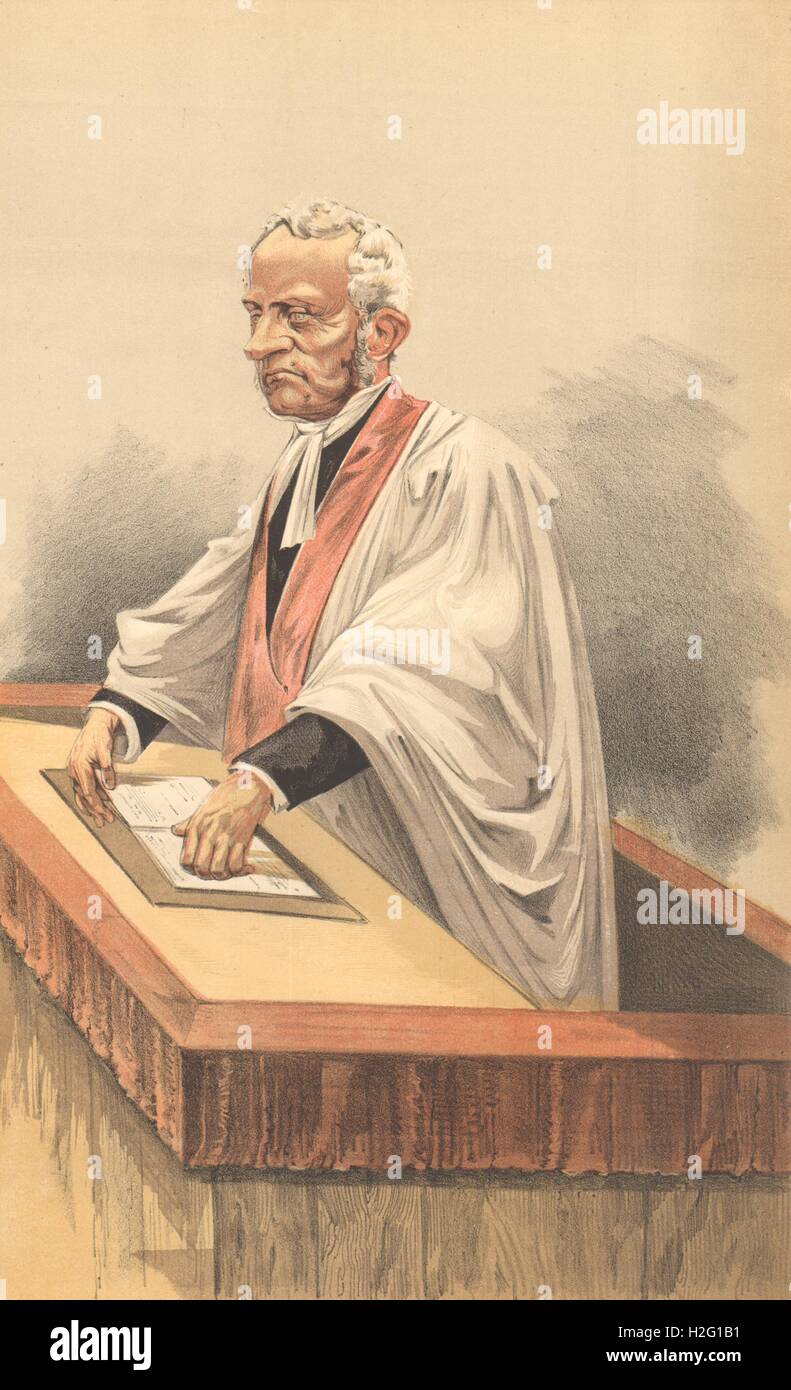 SPY CARTOON. Rev Arthur Penrhyn Stanley 'Philosophic Belief'. Westminster. 1872 Stock Photo