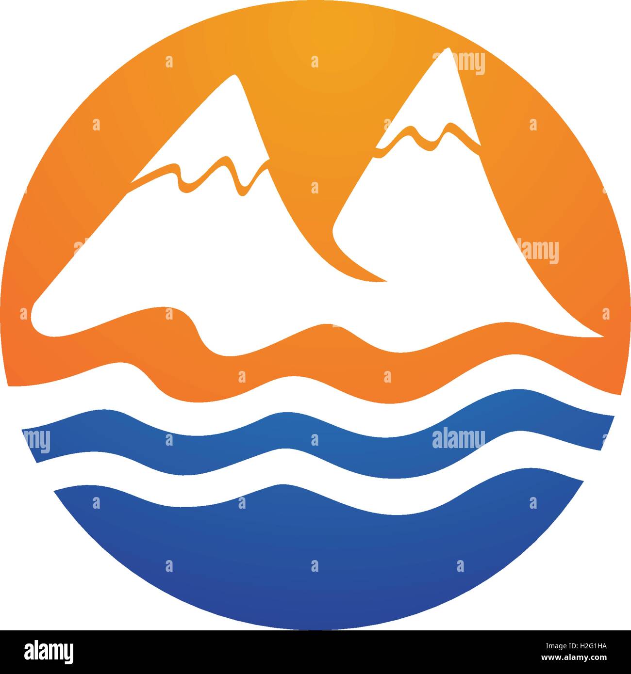 Mountain vector icon illustration design template Stock Vector Image ...