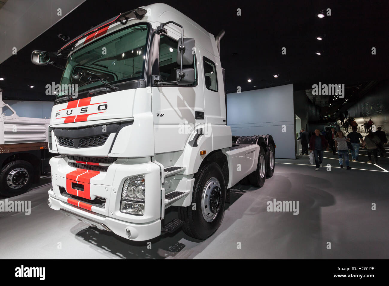 Mitsubishi Fuso TV truck at the Commercial Vehicles Fair IAA 2016 Stock Photo