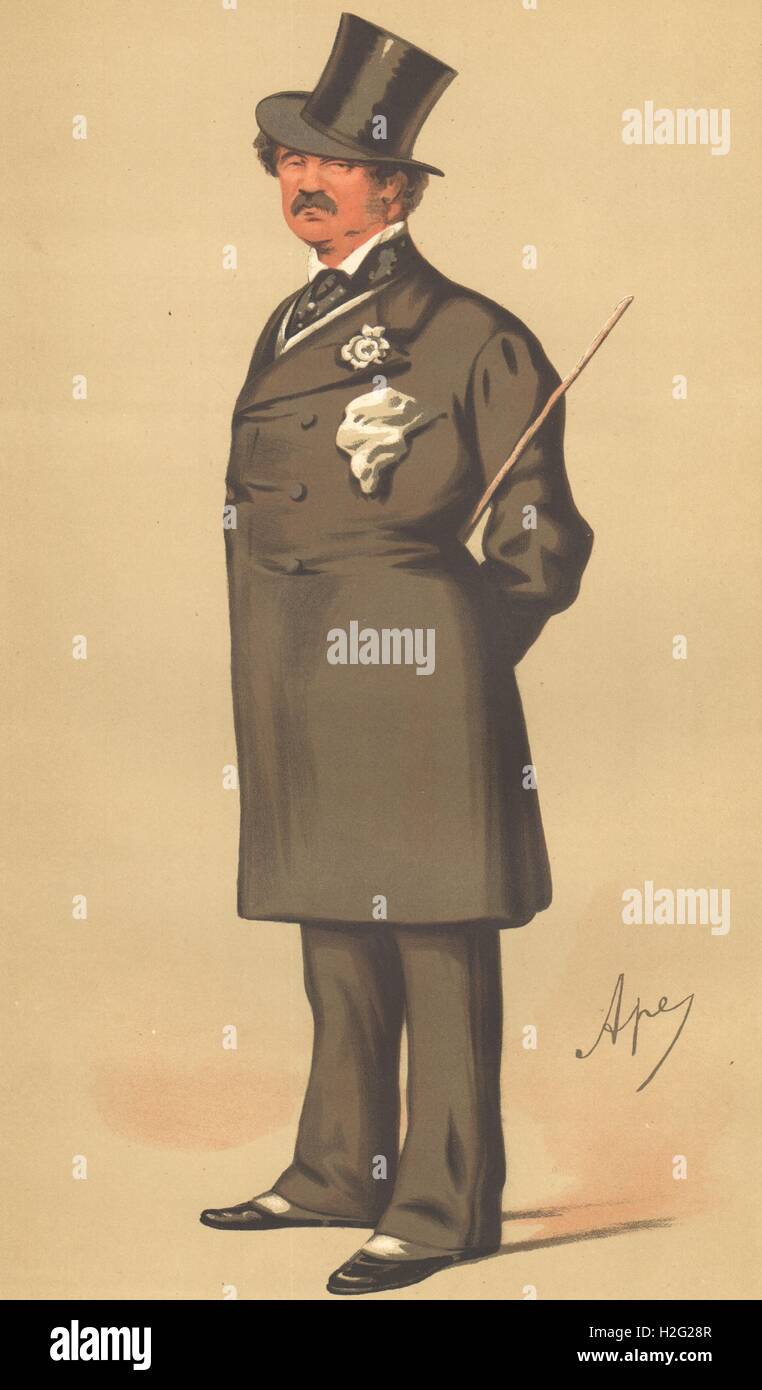 SPY CARTOON. Maj-Gen Lord Alfred Henry Paget 'The Clerk Marshal'. Staffs. 1875 Stock Photo