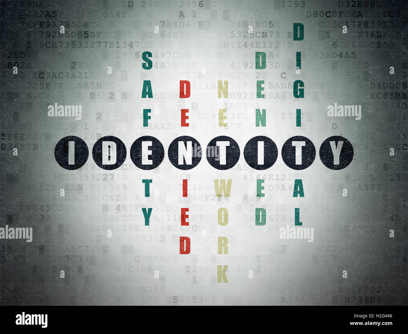 Protection concept Identity in Crossword Puzzle Stock Photo Alamy