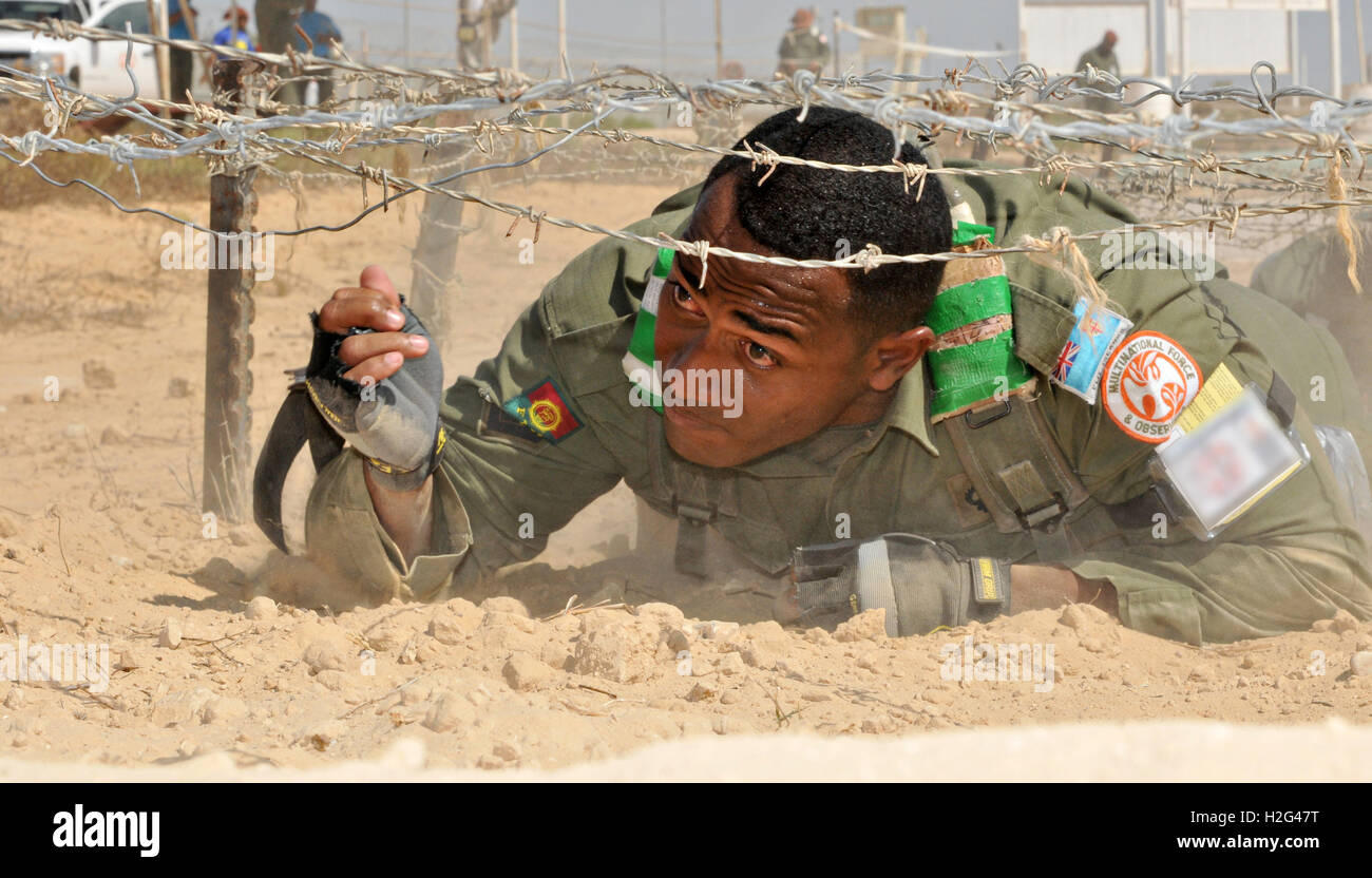 Fijian soldiers from the 2nd Fiji Infantry Regiment, assigned to the U