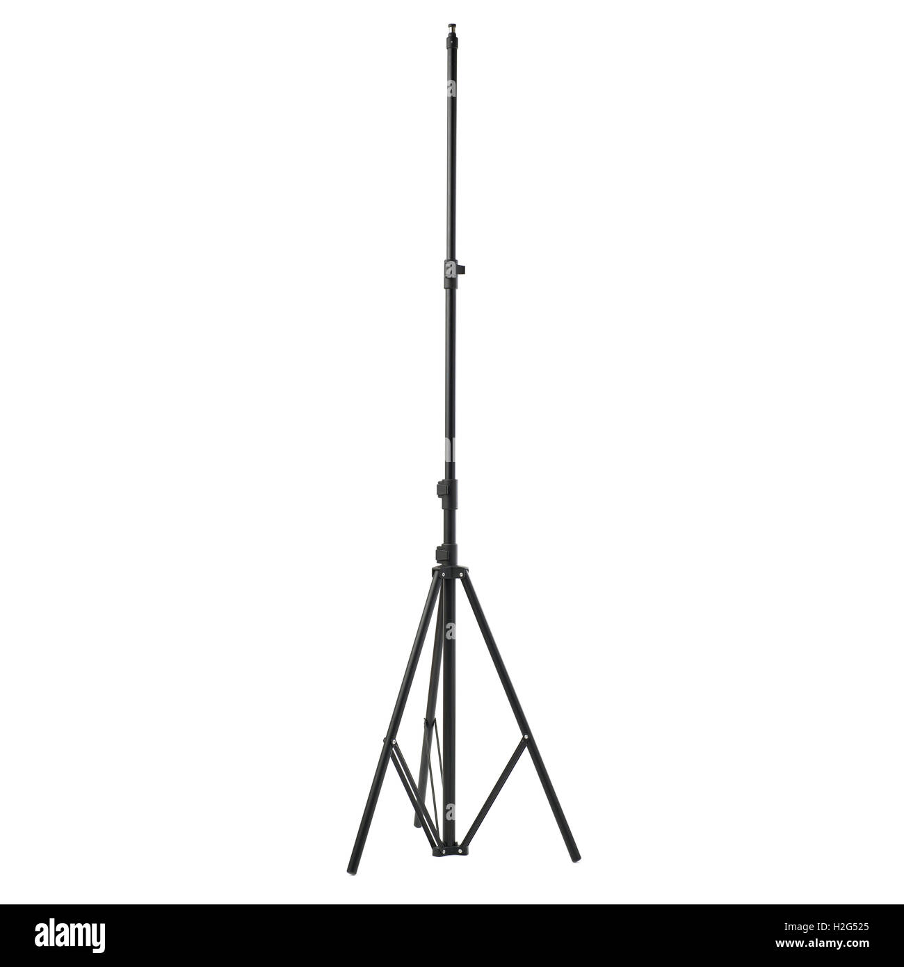 Large Flash Stand Studio flash stand over isolated white background Stock Photo - Alamy
