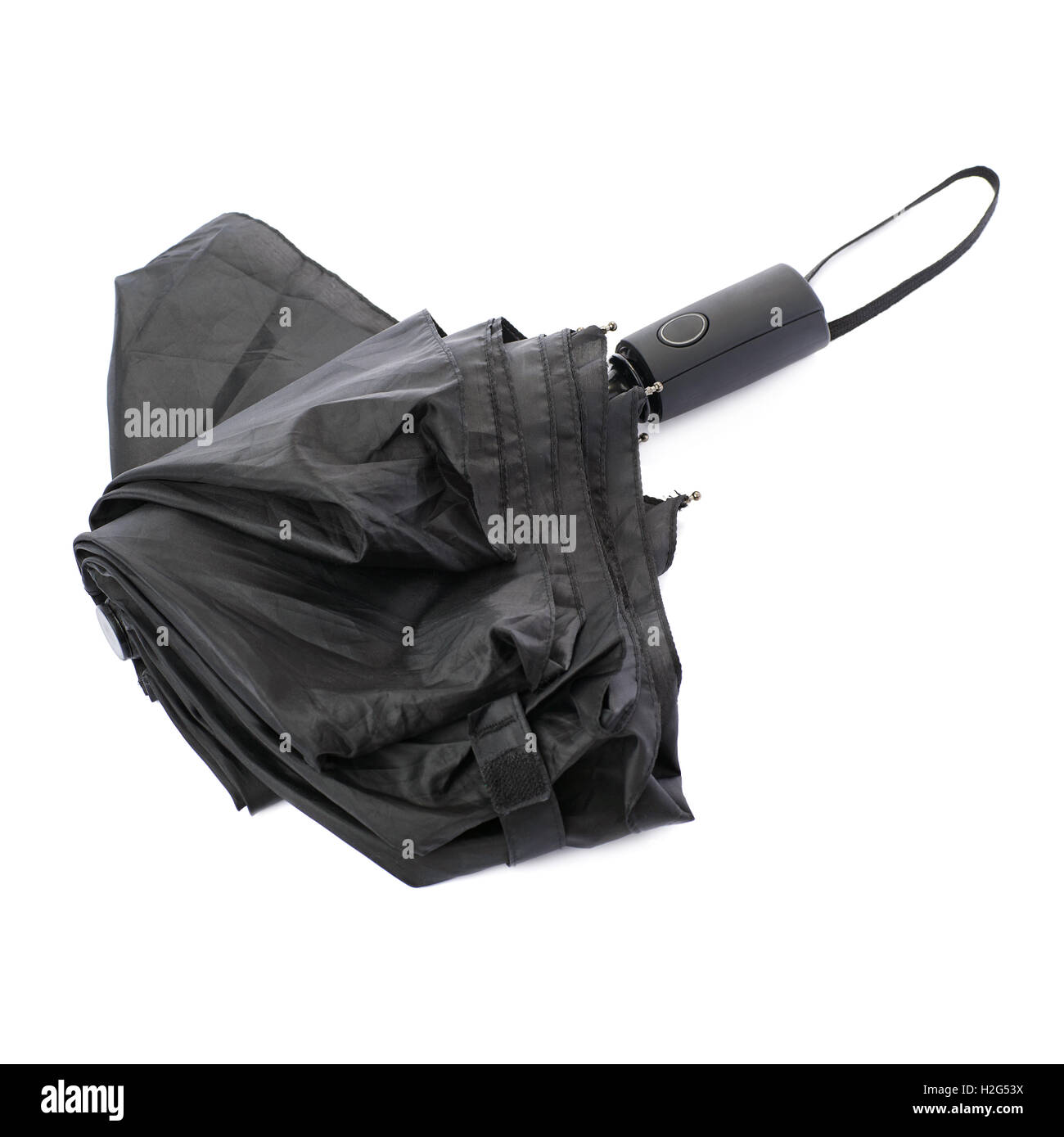 Black umbrella isolated over the white background Stock Photo - Alamy
