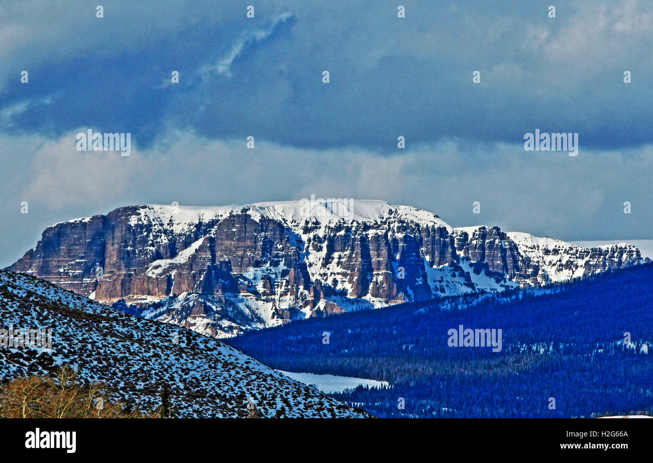 Togwotee Pass Absaroka Mountains seen from Dubois Wyoming USA during