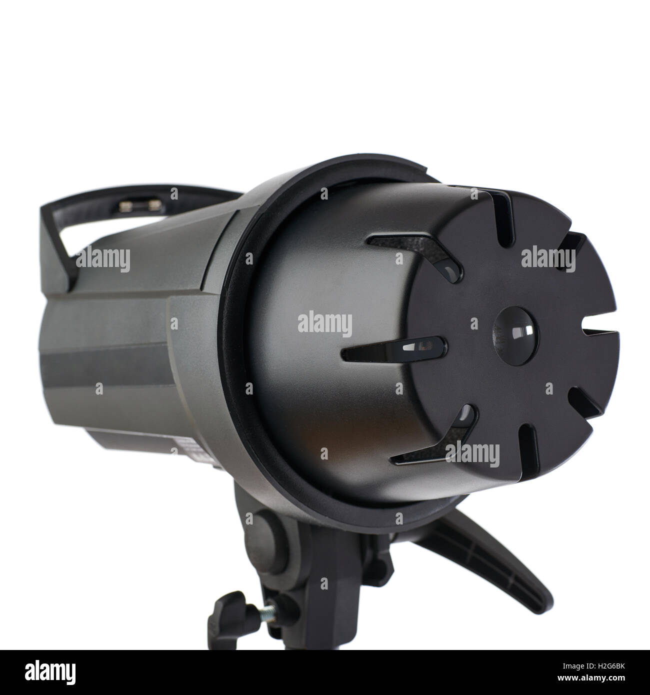 studio flashes - things to consider before buying... Studio flash on a stand over isolated white background Stock Photo - Alamy