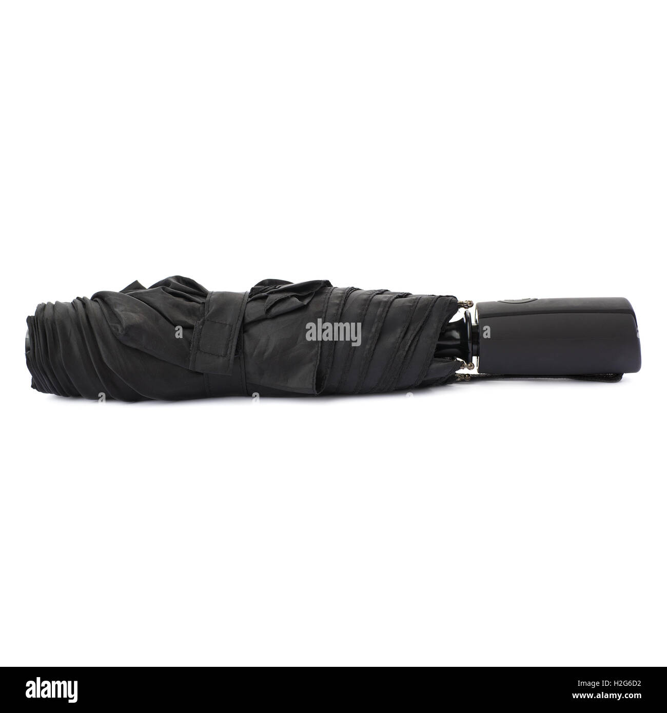 Black umbrella isolated over the white background Stock Photo - Alamy