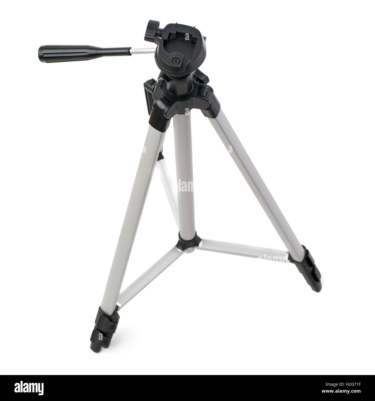 Camera tripod over isolated white background Stock Photo - Alamy