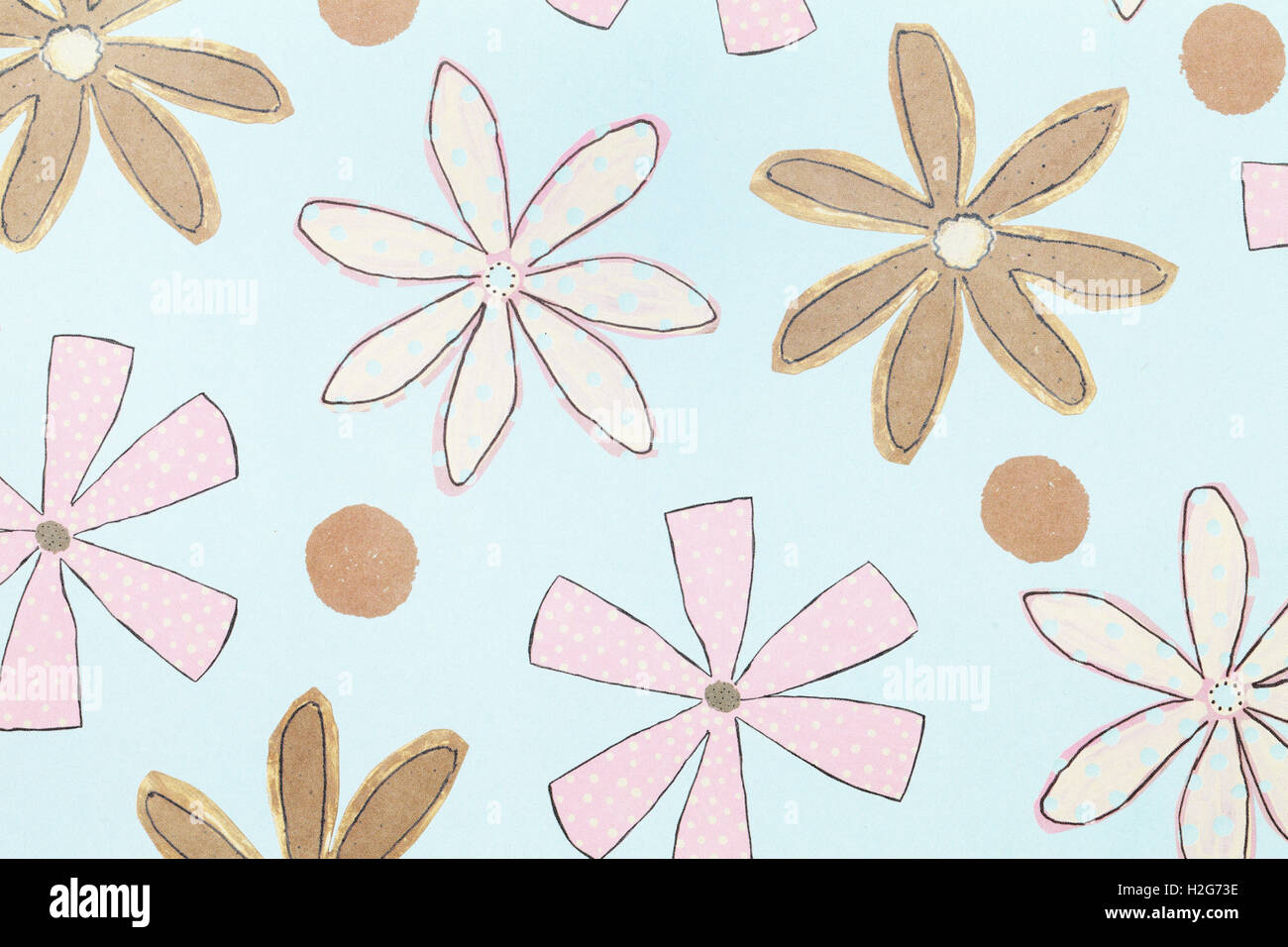 flower pattern paper, texture background Stock Photo